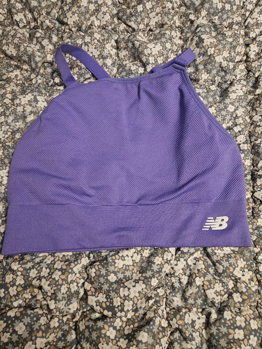 New Balance Womens Seamless Wirefree, Strappy Longline High-Neck Sports Bra XL
